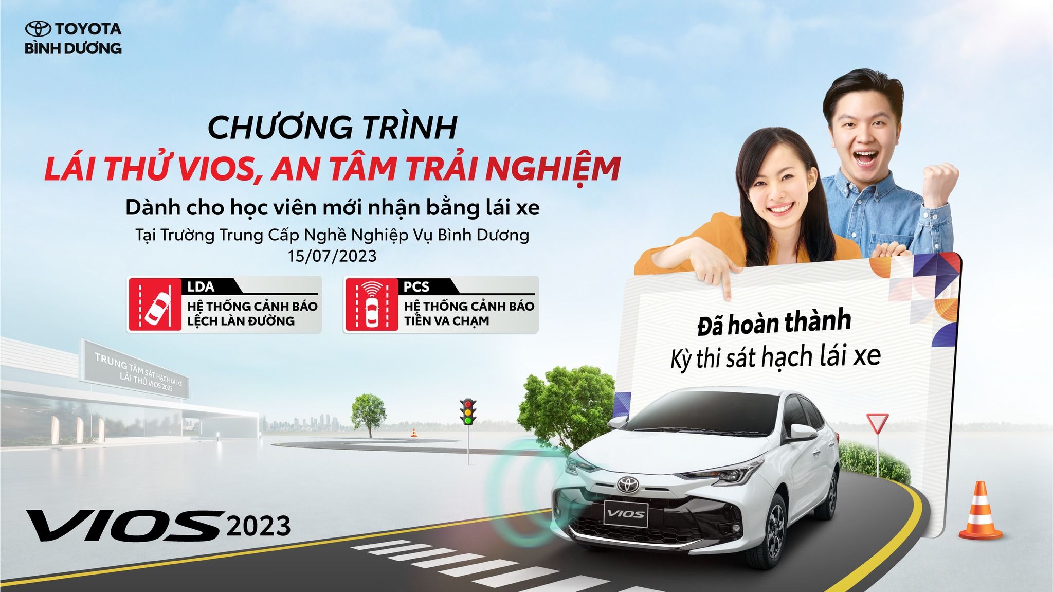 CHƯƠNG TRÌNH LÁI THỬ VIOS, AN TÂM TRẢI NGHIỆM NGÀY 15.07.2023