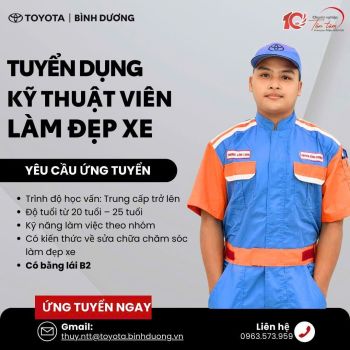 Tuyển dụng kỹ thuật viên Toyota touch